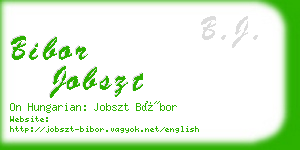 bibor jobszt business card